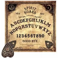 Horror-Shop Dekofigur Antik Aussehendes Hexenbrett mit Planchette