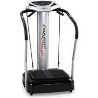 @tec Vibrationsplatte Crazy Fit - Heimtrainer Vibrationsplatte mit Haltegriffen, 50 Intensitätsstufen, 50 Geschwindigkeitsstufen, 4 Programme