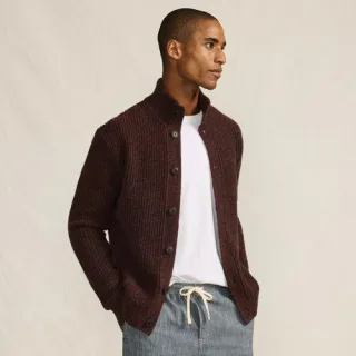 Cardigan mit Stehkragen für Herren, Herren, size: regular, Grün, by Lands' End