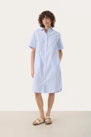 Kleid Baggy fit blue multi