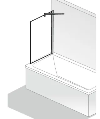HSK Seitenwand passend zu Favorit Nova Badewannenaufsatz 163075