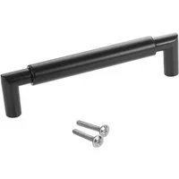 SO-TECH® Möbelgriff Stangengriff E9 echt Edelstahl Ø 16 mm BA 128 - 640 mm (1-St), Bohrlochabstand (BA) 128 mm, schwarz matt, inkl. Schrauben