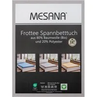 MESANA Spannbettlaken Frottee, Baumwolle, Gummizug: rundum, (1 Stück), unifarben