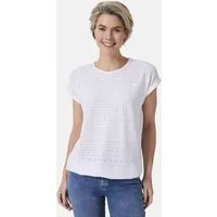 STOOKER WOMEN Kurzarmshirt STCLEA T-Shirt Regular Fit T-Shirt mit dezentem Ausbrenner für Damen