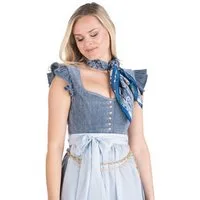 MarJo Dirndl Samt Dirndl 2tlg. - HOCHWINKEL - himmelblau