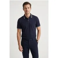 OLYMP Poloshirt Casual farbliche Kontrast-Details