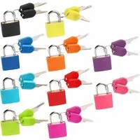 FELIXLEO Zahlenbügelschloss Mini Kofferschloss Vorhängeschloss Bunt Für Koffer Schrank Spind (40-tlg)