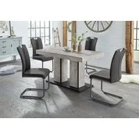 HELA Essgruppe ROSE, (Set, 5-tlg), bestehend aus einem Tisch 140-180 cm und 4 Stühlen