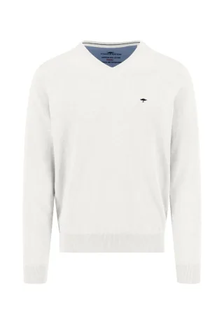 FYNCH-HATTON - V-Neck, Superfine new offwhite - Gr. - XL