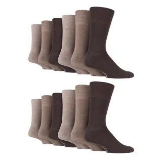 12 Paar Herren Gentle Grip Lockere Socken | Extra Breite Ohne Elastik Socken