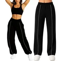 Smilodox Jogginghose Damen Siara, Bequeme Freizeithose mit Seitentaschen, Gym & Homewear Trainingshose mit verstellbarem Beinabschluss