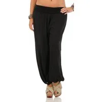 CLEO STYLE Haremshose Damen Sommerhose CL 2403 Black One Size (34-42)