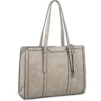 TAN.TOMI Handtasche Große Business Handtasche Damen Leder Schultertasche Arbeit Schule, Bürotasche Damen 15.6 Zoll Notebookt mit 3 Fächern für Büro Schule