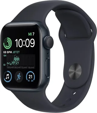Apple Watch SE 2 (2022) [GPS inkl. Sportarmband mitternacht] 40mm Aluminiumgehäuse mitternacht