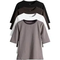 The Set T-Shirt The Set T-Shirts mit halblangen Ärmeln, 4er-Pack (4-tlg)