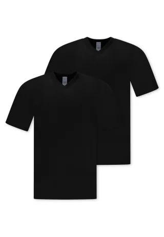 SCHIESSER - 2PACK T-shirt schwarz - Gr. - XXL