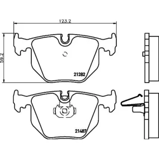 Hella Bremsbel?ge hinten BMW 3er 5er 7er X5 Z4 Z8