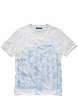 Mey & Edlich Herren Kunstwerk-Shirt Blau 100 % Baumwolle (bio)