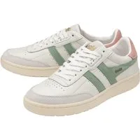 Gola Falcon Leder weiss/grün/pink Damen Sneaker