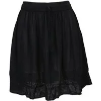 Guru-Shop Minirock Bestickter Boho Minirock - schwarz Modell 1 alternative Bekleidung