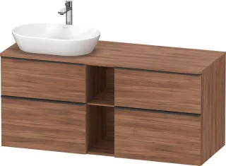 Duravit D-Neo Konsolenwaschtischunterbau wandhängend Nussbaum Matt 1400x550x664 mm - DE4970LBD790000 DE4970LBD790000