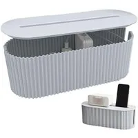 SURFOU Kabelbox Kabel Organizer Box Kabelmanagement Kabel Verstecken Steckdosenbox, (Kabel Management Box, Cord Hider für Steckdosenleisten, Ladegeräten und Kabeln, 33x13x12cm, für Zuhause, Büro, Schreibtisch Speicherlösung, 1-tlg., Cord Hider, Kann 