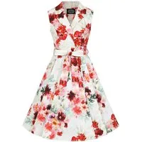 Hearts & Roses London A-Linien-Kleid Adelyn Floral Retro Vintage Fit-N-Flare 50er