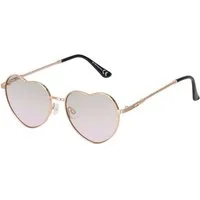 BEZLIT Eyewear Sonnenbrille Herz Form Designer Damen Sonnenbrille (1-St) mit lila-braun, blau-rot, grün-rosa, braun-blau und blau-rosa Linsen