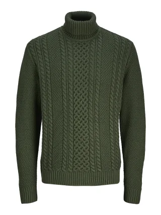 JACK&JONES - JJPAUL KNIT ROLL NECK - Gr. - M
