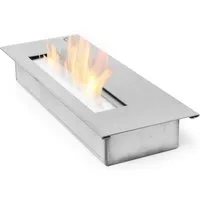 Moritz Dekokamin 34 cm Ethanol Brennkammer Brenner 1,2 L, Edelstahl, Standkamin Ethanolbrenner Glasfeuer Terrassenfeuer Kamin