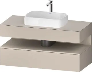 Duravit Qatego Konsolenwaschtischunterbau wandhängend Taupe Matt 1200x550x600 mm - QA4732083910000 QA4732083910000