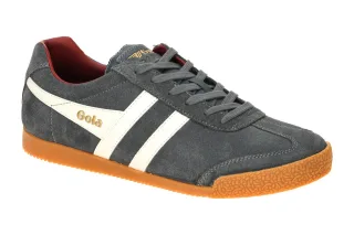 Gola CMA192DG Herren Sneaker Grau Storm/Offwhite/Deep Red - Echtleder, Textil...