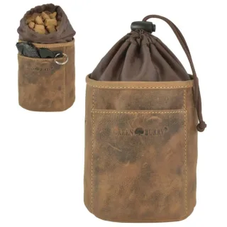 Leckerlibeutel aus Leder | Greenburry Vintage Dogs | Robuster Futterbeutel für das Hundetraining mit Befestigungsclip.