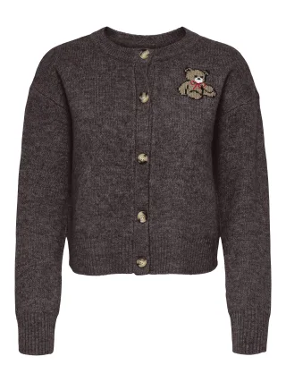 ONLY - ONLTEDDY LS CARDIGAN EX KNT Chocolate Torte - Gr. - XL