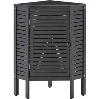 Dehner Outdoor-Küche Southampton Eckregal, mit Stein Arbeitsfläche, 50 x 50 x 90 cm, hochwertig mit polierte Granitplatte, FSC®-zertifiziertes Akazienholz