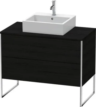Duravit XSquare Konsolenwaschtischunterbau bodenstehend Eiche Schwarz Matt 1000x548x778 mm - XS49210 XS492101616