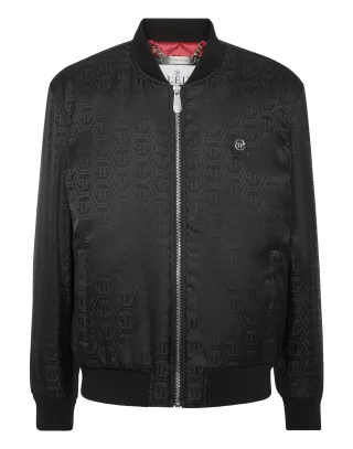 Nylon Bomber Jacquard Monogram