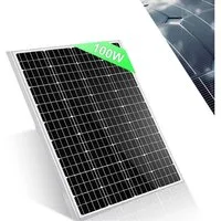 Rhein Beleuchtung Solarmodul 100W Solarpanel 12V – Monokristalline Solarmodule mit Halbzellen, 100 W, Monokristallin, (Set, 1-St., 58×76×3 cm Aluminiumrahmen – ideal für Wohnmobil, Boot & Garten), Hohe Umwandlungseffizienz & IP65 wetterfest – robust 