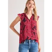 STREET ONE Blusentop mit Chiffon-Layer