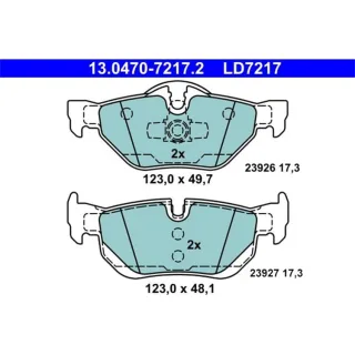 ATE Ceramic Bremsbel?ge hinten BMW 1 3 X1