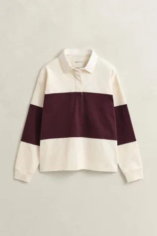 GANT - Heavy Rugger im Blockfarbendesign darkened wine - Gr. - L