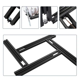 ENJOYWOOD Trimming Machine Guide Rails 400mm-800mm Adjustable Backing Auxiliary Guide Bracket Aluminum Alloy Milling Gro