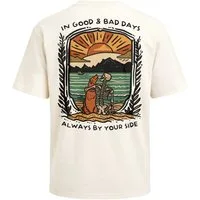 Neverless Oversize-Shirt Herren T-Shirt - Alway by your side - Oversized Relaxed Fit Sommer mit Print