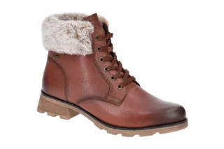 Caprice Winterstiefelette 26224 braun-cognac Damen Stiefeletten Lace Up Boots