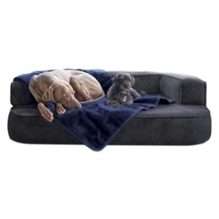 Tierlando LILLY flauschige Haustier- & Plüschdecke navy S