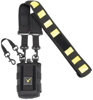 Funkgeräteholster | TEE-UU | CHANNEL | schwarz | universell | Schultertragegurt | Pendelschutz | abnehmbarer Reflexstreifen | gepolstert