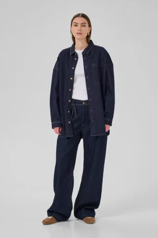 Langarm-Hemd MaloMW Box fit dark blue