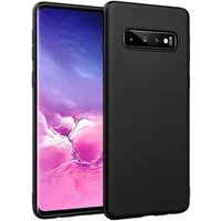 CoolGadget Handyhülle Handy Schutzhülle für Samsung Galaxy S10 Plus matt schwarz 6,4 Zoll, Silikon TPU Hülle Schutz Tasche Cover schlicht Slim Case