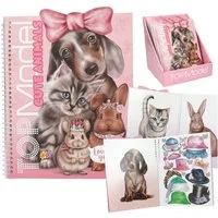 Depesche Stickerbuch TOPModel Cute Animals Stickerbuch - Süße Tiere zum Gestalten