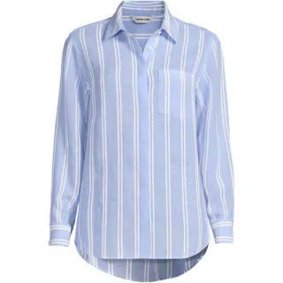 Premium Reinleinen-Bluse, Damen,  Pink, Leinen, by Lands' End